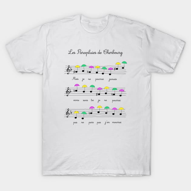 Umbrellas of Cherbourg cinema fan art music french new wave Catherine Deneuve Jacques Demy T-Shirt by Rozbud